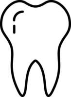 dental linje ikon vektor