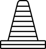 Verkehrskegel-Liniensymbol vektor