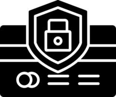 Anerkennung Karte Sicherheit Glyphe Symbol vektor
