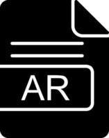 ar Datei Format Glyphe Symbol vektor