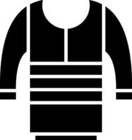 Pullover-Glyphe-Symbol vektor