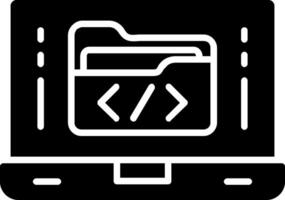 Glyphensymbol für Softwareentwicklung vektor