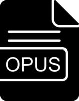 Opus Datei Format Glyphe Symbol vektor