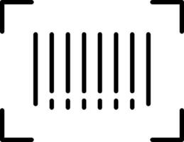 Bar Code Linie gefüllt Symbol vektor
