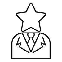 Neu Star Kandidat Symbol Gliederung . Geschäft Manager vektor