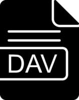 dav Datei Format Glyphe Symbol vektor