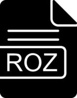 roz Datei Format Glyphe Symbol vektor