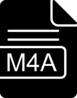 m4a fil formatera glyf ikon vektor