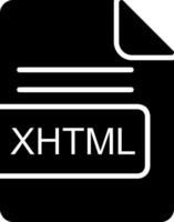 xhtml fil formatera glyf ikon vektor