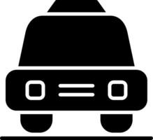 Taxi-Glyphen-Symbol vektor