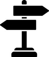 Straßenschild-Glyphe-Symbol vektor