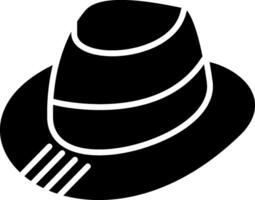 fedora glyf ikon vektor