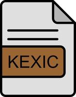 kexic fil formatera linje fylld ikon vektor
