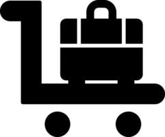 Trolley-Glyphen-Symbol vektor