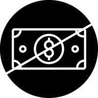 kein Geld-Glyphen-Symbol vektor