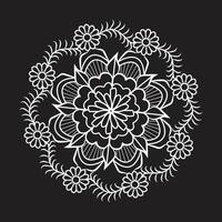 Blume Blumen- einzigartig einfach Mandala Kunst Muster und Designs zum kostenlos herunterladen vektor