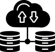 Symbol für Datennetzwerk-Glyphe vektor