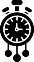 Uhr-Glyphe-Symbol vektor