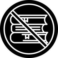 verboten Zeichen Glyphe Symbol vektor