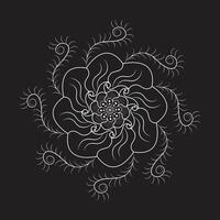 Blume einfach Kreis eps Mandala Muster zum herunterladen vektor