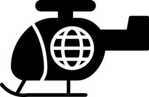 Helikopter-Glyphe-Symbol vektor