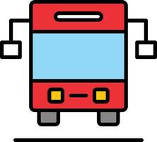 Buslinie gefülltes Symbol vektor