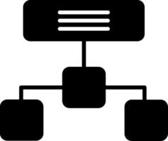 Glyphensymbol für hierarchische Struktur vektor