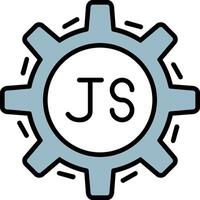 Javascript Linie gefüllt Symbol vektor