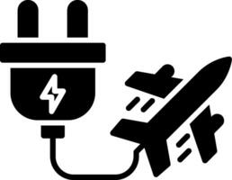elektrisk transport glyf ikon vektor