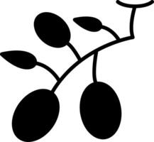 Oliven Glyphe Symbol vektor