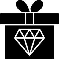 Diamant-Glyphe-Symbol vektor