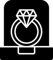 Diamantring-Glyphensymbol vektor