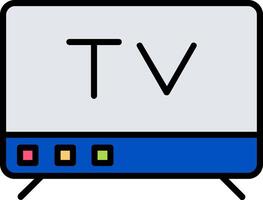 Fernseher Linie gefüllt Symbol vektor
