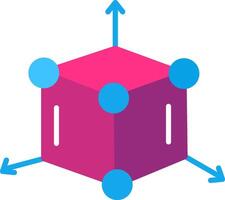 3D-Modellierung flaches Symbol vektor