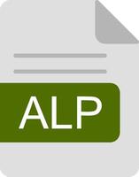 alp fil formatera platt ikon vektor