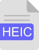 heic fil formatera platt ikon vektor