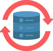Flaches Symbol für die Datensynchronisierung vektor