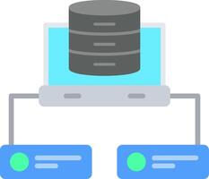 Flaches Symbol für Datennetzwerke vektor
