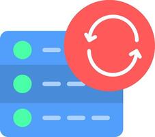 Flaches Symbol für die Datensynchronisierung vektor