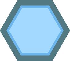 Hexagon eben Symbol vektor