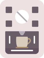 Flache Ikone der Kaffeemaschine vektor