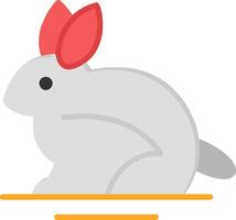 flaches Symbol für Kaninchen vektor