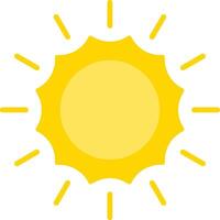 Sonne flaches Symbol vektor