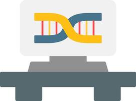 DNA Strand eben Symbol vektor