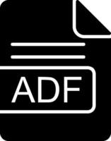 adf Datei Format Glyphe Symbol vektor