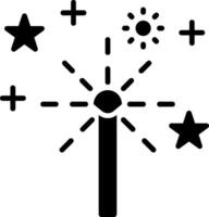 Wunderkerzen-Glyphe-Symbol vektor