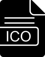 ico fil formatera glyf ikon vektor