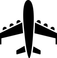 Flugzeug-Glyphen-Symbol vektor