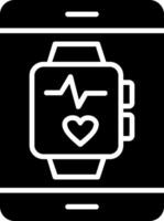 Smartwatch-Glyphen-Symbol vektor