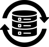 Glyphensymbol für die Datensynchronisierung vektor